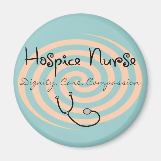 Hospice Verpleegster "Waardigheid Zorg Compassie" Magneet (Voorkant)