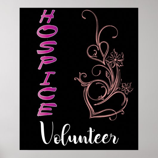 Hospice Volunteer Gift Women Man Nurse Hospice Poster (Voorkant)