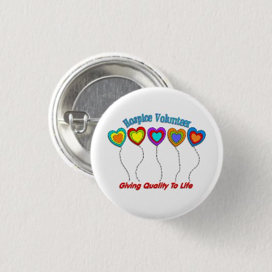 Hospice Volunteer Ronde Button 3,2 Cm (Voorkant /achterkant)