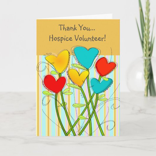 Hospice Volunteer Thank You Card Bedankkaart (Voorkant)