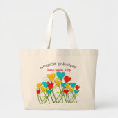 Hospice Vrijwilliger Harten Ontwerp Grote Tote Bag (Voorkant)