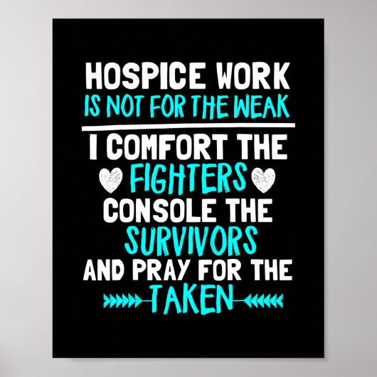 Hospice Work Cute Hospice Doctor Nurse Gift Poster (Voorkant)