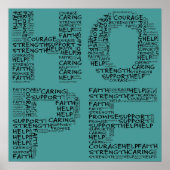 Hospice Workers belichamen een geest van hoop Poster (Voorkant)