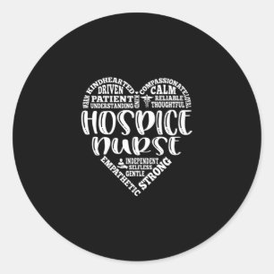 Hospice, ziekenhuisverpleger, rn ronde sticker