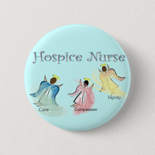 Hospice Zurse 3 Angels Design Ronde Button 5,7 Cm (Voorkant)