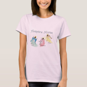 Hospice Zurse 3 Angels Design T-shirt