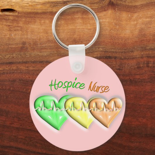 Hospice Zurse 3D Hearts Sleutelhanger (Voorkant)