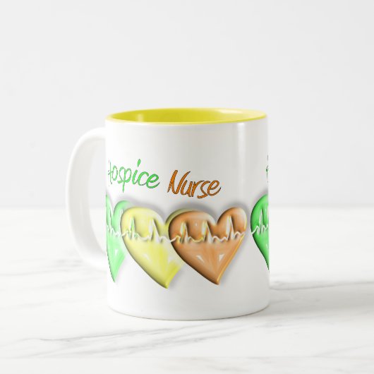 Hospice Zurse 3D Hearts Tweekleurige Koffiemok (Voorkant links)