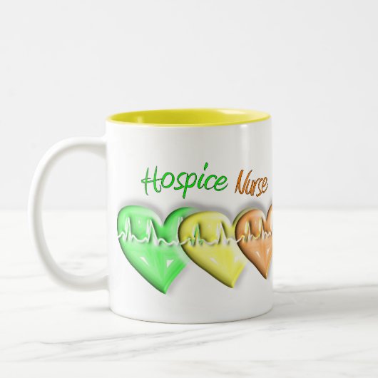 Hospice Zurse 3D Hearts Tweekleurige Koffiemok (Links)