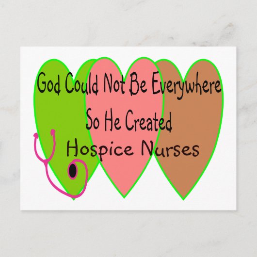 Hospice Zurse "God kan niet overal zijn" Briefkaart (Voorkant)