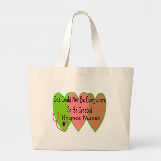Hospice Zurse "God kan niet overal zijn" Grote Tote Bag (Voorkant)