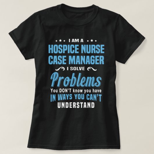 Hospice Zurse Hoesje Manager T-shirt (Design voorkant)