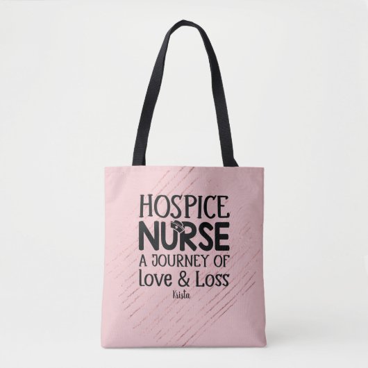 Hospice Zurse Reis Roze Tote Bag (Voorkant)