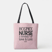 Hospice Zurse Reis Roze Tote Bag (Achterkant)