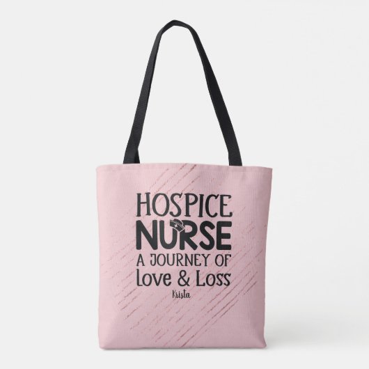 Hospice Zurse Reis Roze Tote Bag (Achterkant)