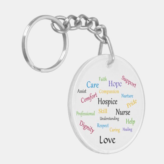Hospice Zurse Round Sleutelhanger (Voorkant Links)