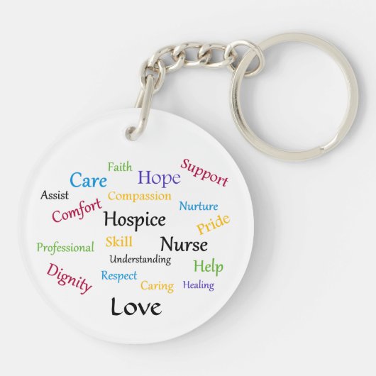 Hospice Zurse Round Sleutelhanger (Achterkant)
