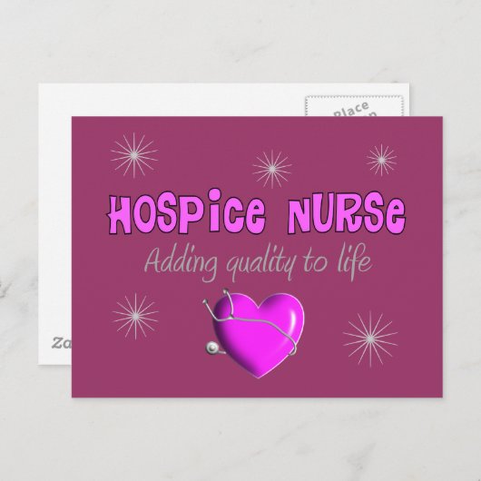Hospice Zurse T-shirts en cadeautjes Briefkaart (Voorkant / Achterkant)