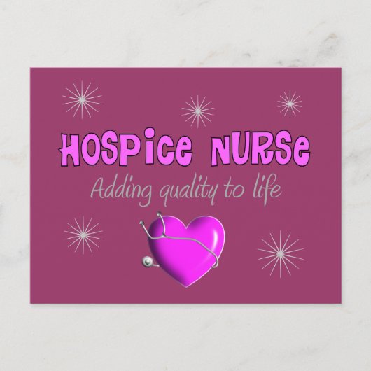 Hospice Zurse T-shirts en cadeautjes Briefkaart (Voorkant)