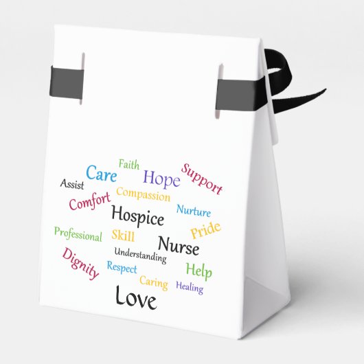 Hospice Zurse Tent Favor Box Bedankdoosjes (Achterkant)