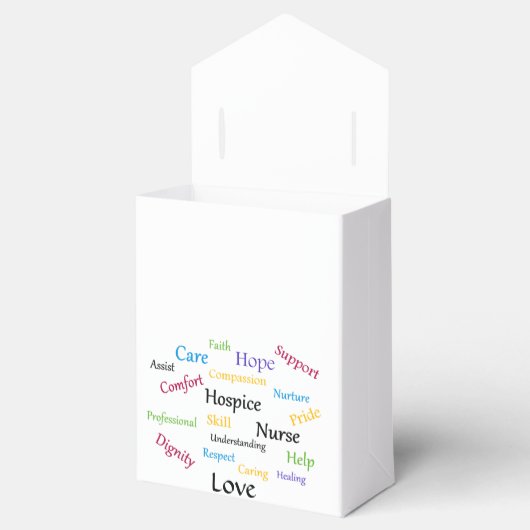 Hospice Zurse Tent Favor Box Bedankdoosjes (Geopend)