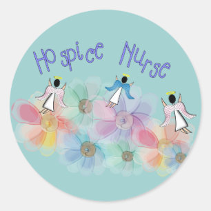 Hospice Zurse WHISPY Angels Design Ronde Sticker