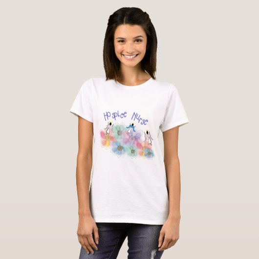 Hospice Zurse WHISPY Angels Design T-shirt (Voorkant volledig)