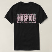 Hospice Zuster Waardering Palliative Nurse Flower T-shirt (Design voorkant)