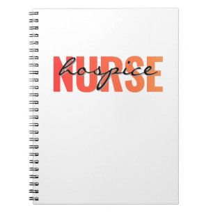 Hospiceverpleegster Moderne Typografie Notitieboek