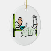 Hospital Bed Keramisch Ornament (Rechts)