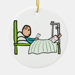Hospital Bed Keramisch Ornament
