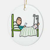 Hospital Bed Keramisch Ornament (Links)