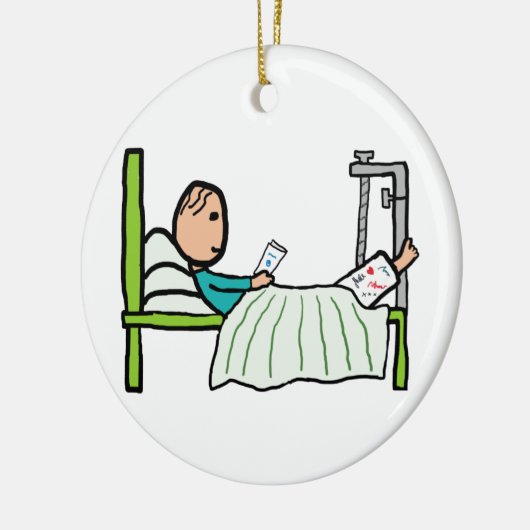 Hospital Bed Keramisch Ornament (Links)