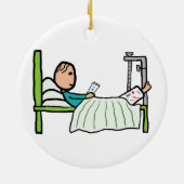 Hospital Bed Keramisch Ornament (Achterkant)