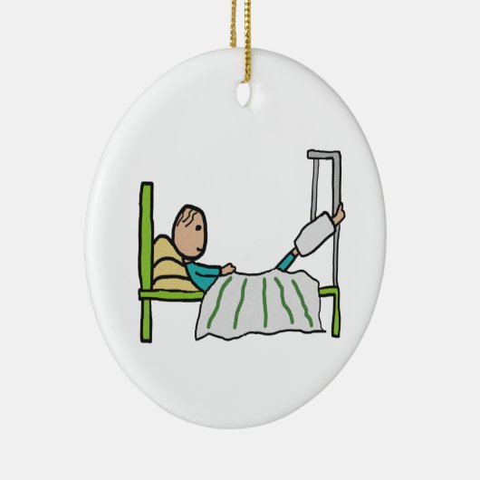 Hospital Bed Keramisch Ornament (Rechts)