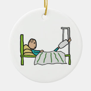 Hospital Bed Keramisch Ornament