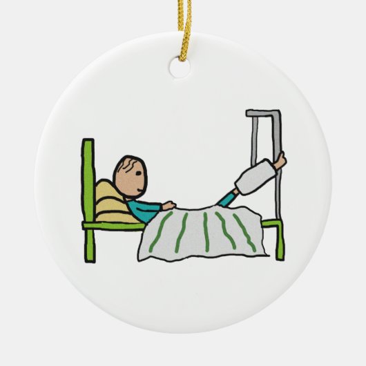 Hospital Bed Keramisch Ornament (Voorkant)