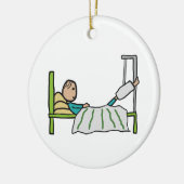 Hospital Bed Keramisch Ornament (Links)