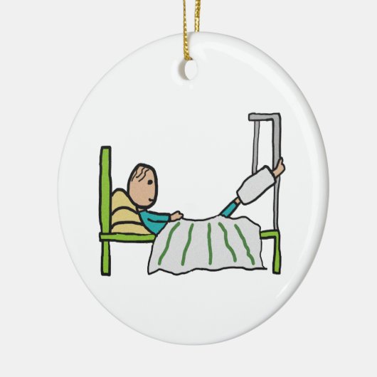 Hospital Bed Keramisch Ornament (Links)
