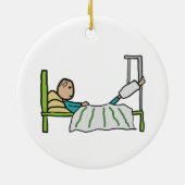 Hospital Bed Keramisch Ornament (Achterkant)