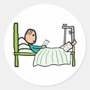 Hospital Bed Ronde Sticker