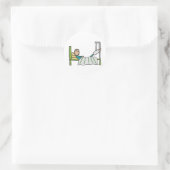 Hospital Bed Ronde Sticker (Tas)