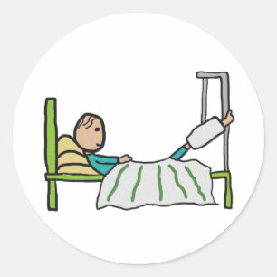 Hospital Bed Ronde Sticker