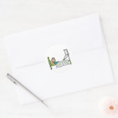 Hospital Bed Ronde Sticker (Envelop)