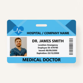 Hospital Doctor Nurse Care Security Photo ID Badge