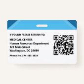 Hospital Doctor Nurse Care Security Photo ID Badge (Achterkant)