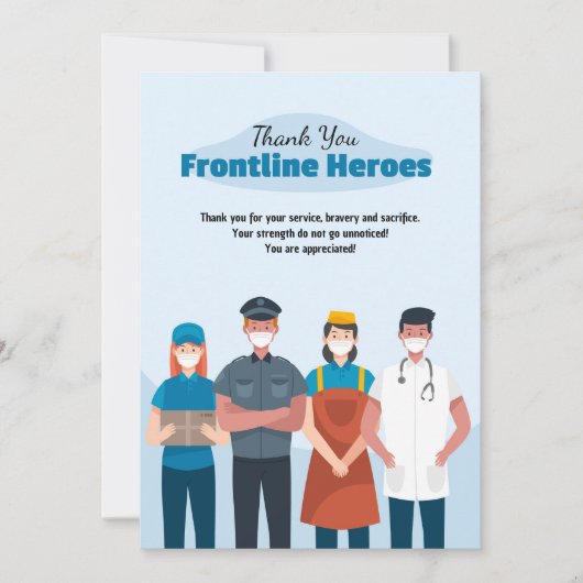 Hospital Frontline Heroes Dank u Bedankkaart (Voorkant)
