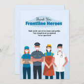 Hospital Frontline Heroes Dank u Bedankkaart (Voorkant / Achterkant)