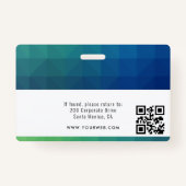 Hospital Medical Employee Photo ID  Badge (Achterkant)