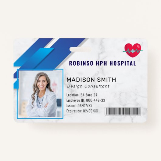 Hospital Medical Employee Photo ID  Badge (Voorkant)